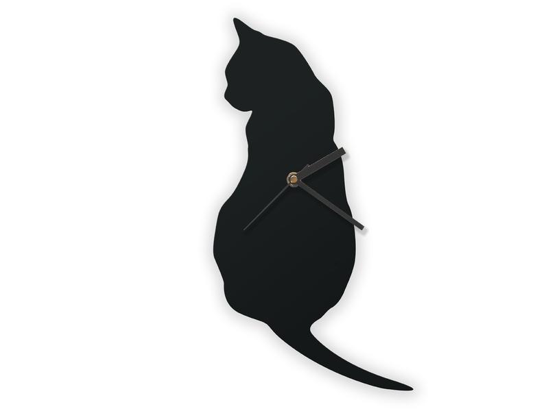 Foto Reloj de madera del gato - un gato que da la hora