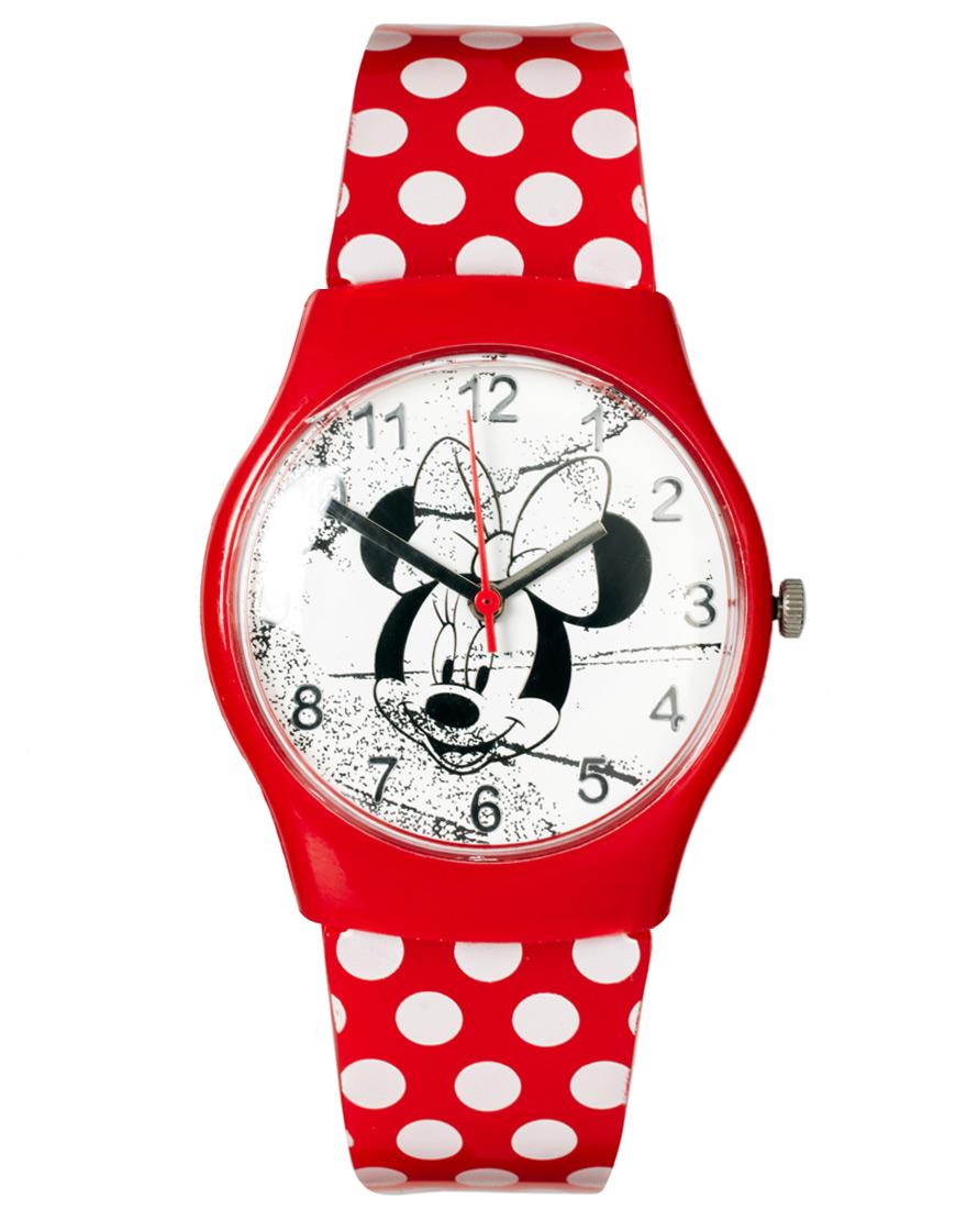 Foto Reloj de Minnie Mouse con lunares de Disney Rojo