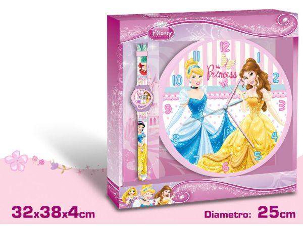 Foto Reloj De Pared 25cm Y Reloj Digital Princesas