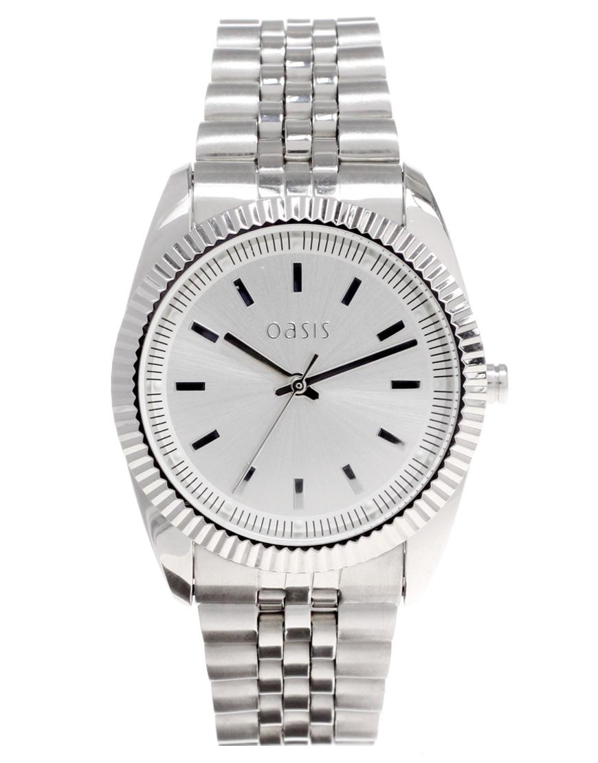 Foto Reloj de pulsera de metal de Oasis Plateado