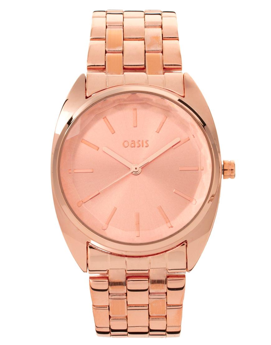 Foto Reloj de pulsera de oro rosa de Oasis Dorado rosa