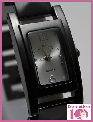 Foto Reloj Eve Mon Crois Negro Mujer Black Watch Ladies Ref. Fa91996l - Alta Calidad