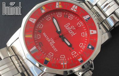 Foto Reloj Hombre Dumont Acero Marine Custom Banderitas Red Color Nrs Army Militar.
