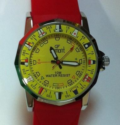 Foto Reloj Hombre Dumont Acero Marine Custom Banderitas Red Yelolw Ds Army Militar6.