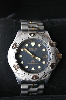Foto Reloj Kinetic De Seiko Serie 5m22 -6a90 Oryginał Diver's 200 Buceo Nuevo