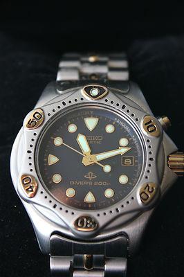 Foto Reloj Kinetic Seiko Serie 3m22 -0a40 Orygina Diver's 200 Buceo Cadete O Mujer