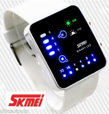 Foto reloj led - skmei - binario silicona binary led watch water resistant  3atm 0890
