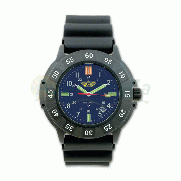 Foto Reloj militar UZI con correa de caucho modelo 'protector' azul