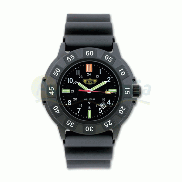Foto Reloj militar UZI con correa de caucho modelo 'protector' negro