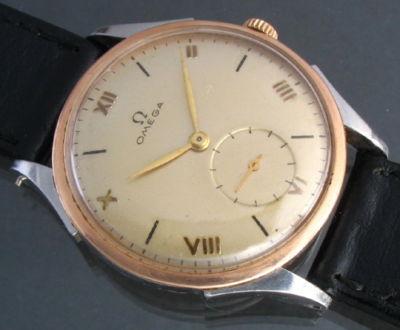 Foto Reloj Omega Vintage Acero Y Oro Restaurado Ca 1939