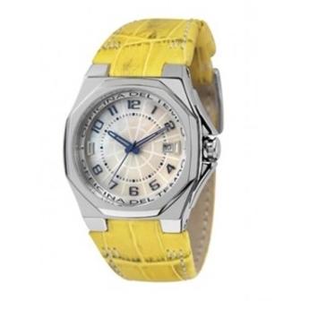 Foto Reloj Race Nacar Piel Amarillo