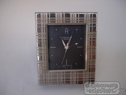 Foto Reloj sobremesa. hermés parís. despertador. años 70. metal grabado