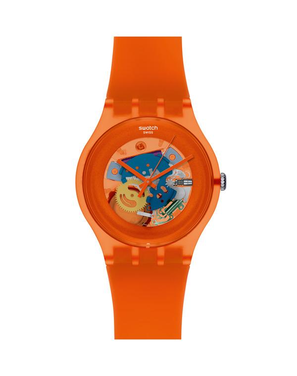 Foto Reloj unisex Orangish Lacquered Swatch