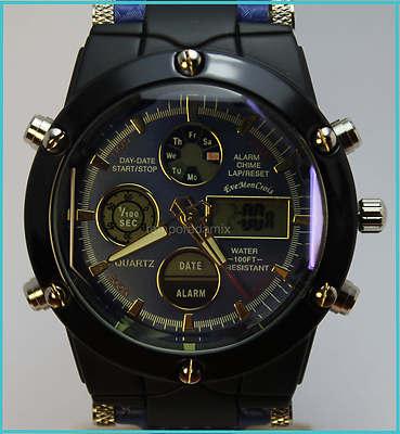 Foto reloj watch eve mon crois lujo hombre grande formato dual a