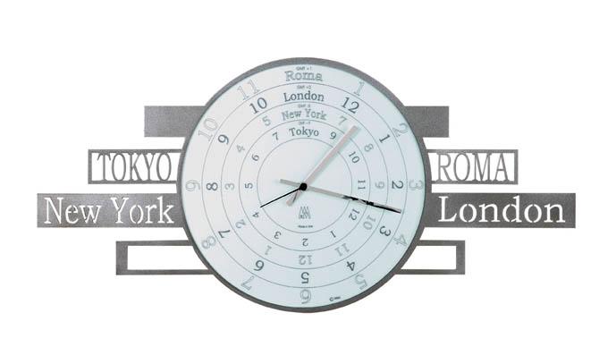 Foto Relojes de pared : Mod. JET LAG Gris