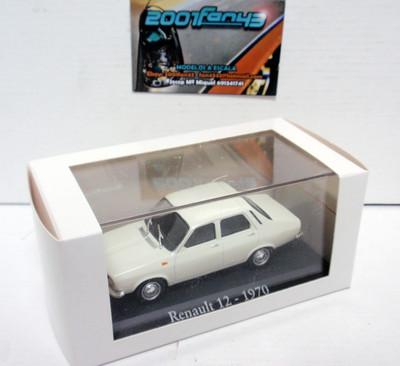 Foto Renault 12 1970 Blanco White 1/43 Ixo Rba Con Urna De Plastico Plastic Lid