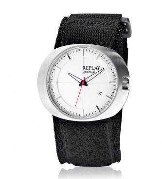 Foto Replay. Reloj analogico LAST acero inoxidable, textil negro
