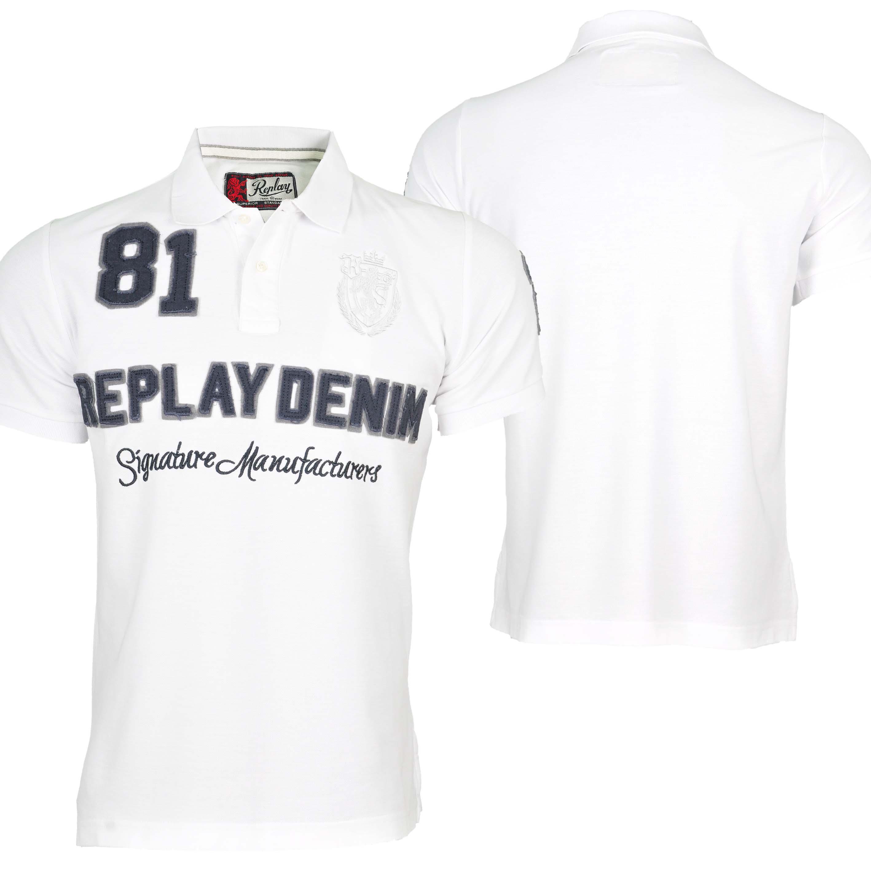 Foto Replay Signature Manufacturers Camiseta Polo Blanco