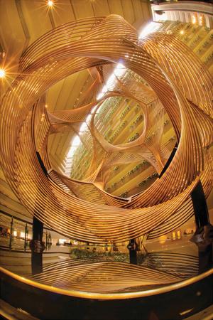 Foto Reproducción en lienzo Atrium, Hyatt Center, San Francisco de Harold Davis, 56x37 in.