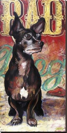 Foto Reproducción en lienzo de la lámina Bad Dog de Marilyn Kelley, 122x61 in.