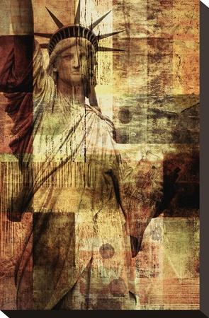 Foto Reproducción en lienzo de la lámina Statue of Liberty II de Irena Orlov, 37x25 in.