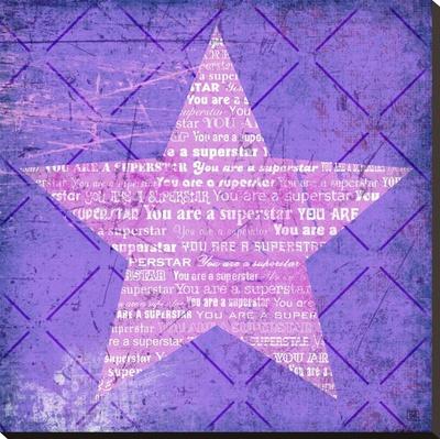 Foto Reproducción en lienzo de la lámina Superstar Purple de Suzanna Anna, 76x76 in.
