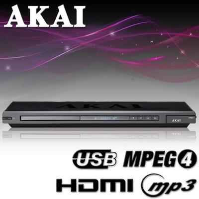 Foto Reproductor Dvd Akai Entrada Usb Sd Salida Hdmi Mpeg4  Mp3 Color Negro Compacto