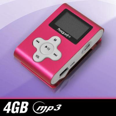 Foto Reproductor Mp3 Super Ligero 21 Gramos Color Rosa 4gb Clip Bateria Litio Usb