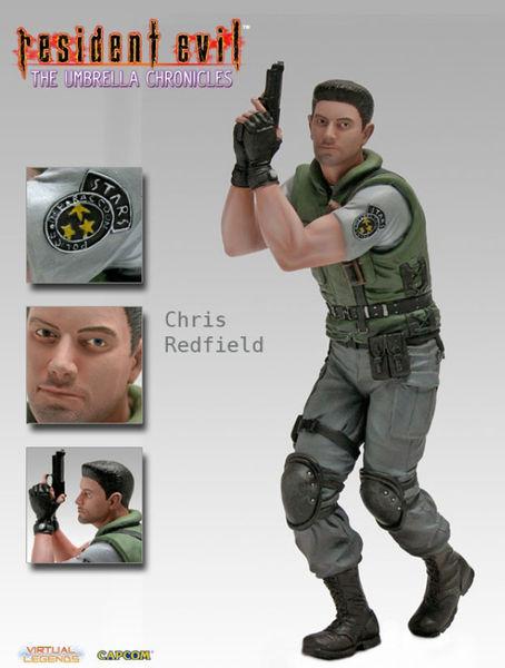 Foto Resident Evil Virtual Legends Estatua Chris Redfield 28 Cm