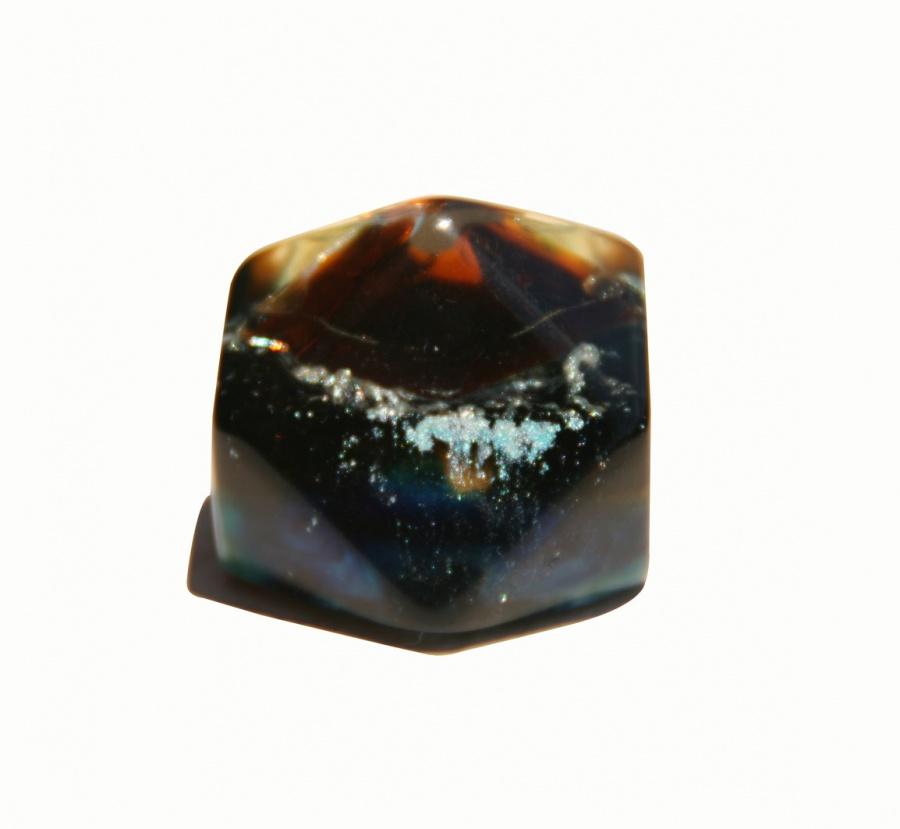 Foto Resin ring with brown reflections and brown, clear and dark blue base colours
