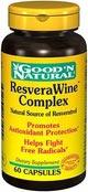 Foto resvera red wine complex - vino tinto complejo 60 cápsulas