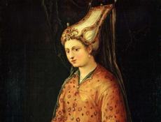 Foto Retrato de mujer con traje oriental de Tintoretto