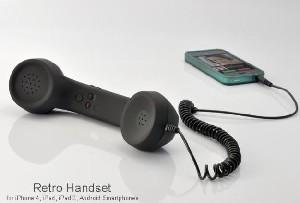 Foto Retro telefono para iphone, ipad y smartphone negro