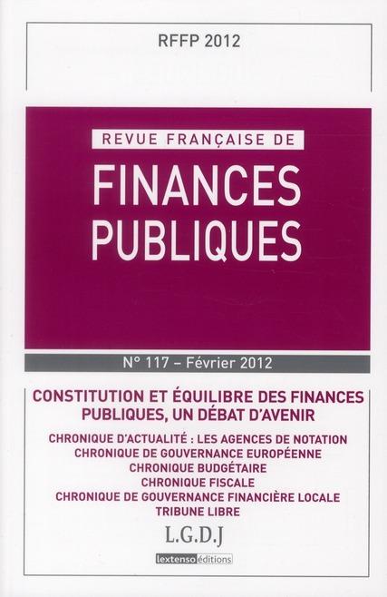 Foto REVUE FRANCAISE DE FINANCES PUBLIQUES