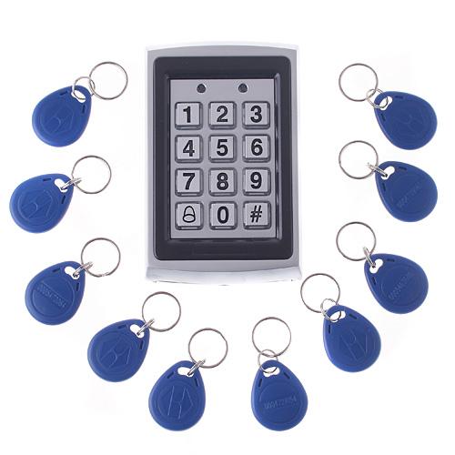 Foto RFID Entry Metal Door Lock Access Control System + 10 Key Fobs
