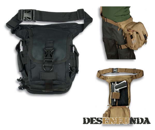 Foto Riñonera Barbaric Force de Nylon 20x13x27 cm color Negro 34472