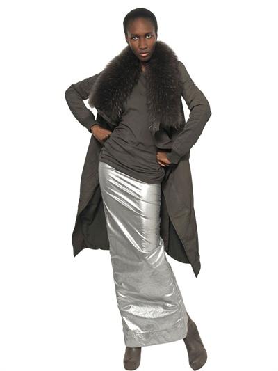 Foto rick owens abrigo de nylon y algodón seco