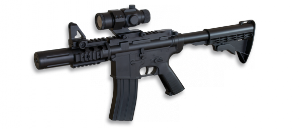 Foto Rifle Airsoft eléctrico Serie Media de PVC Negro munición bolas 6 mm Incluye Accesorios 35871