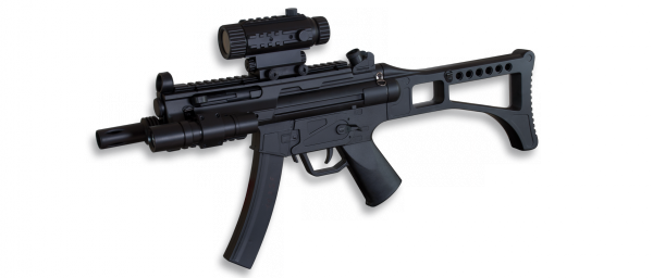 Foto Rifle Airsoft eléctrico Well Serie Media de PVC 1070g Incluye Accesorios 35877