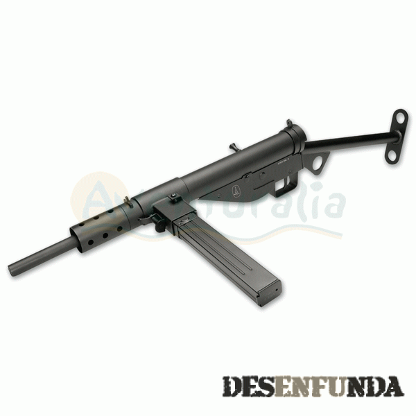 Foto Rifle ASG eléctrico airsoft BSA modelo Sten MK II Polímero y Metal Color Negro A16758