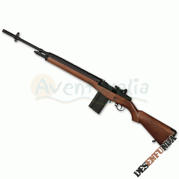 Foto Rifle ASG eléctrico airsoft modelo M14 Polímero y Metal Color Madera A15911
