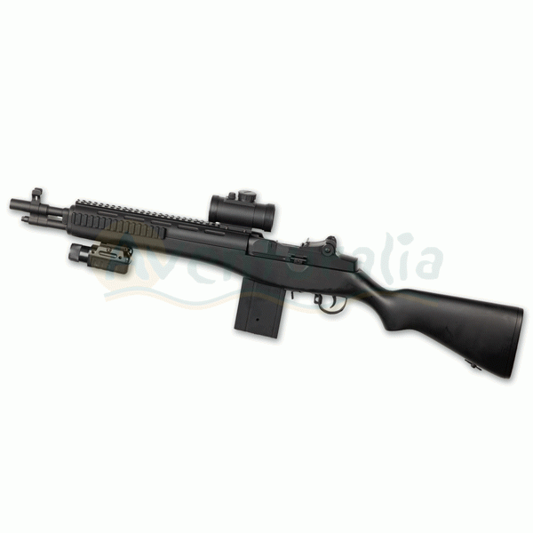 Foto Rifle ASG eléctrico airsoft modelo M14 Socom Polímero y Metal Color Negro A16561
