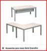 Foto Rocada Ala Para Mesa Rectangular Serie Executive,Pata Tubo De Acero. Gris.100X60 Cm. Ref.2107Ad02