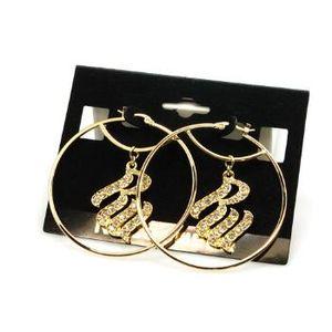 Foto Rocawear Gold Plated Huge Round Shaped Creole Earrings