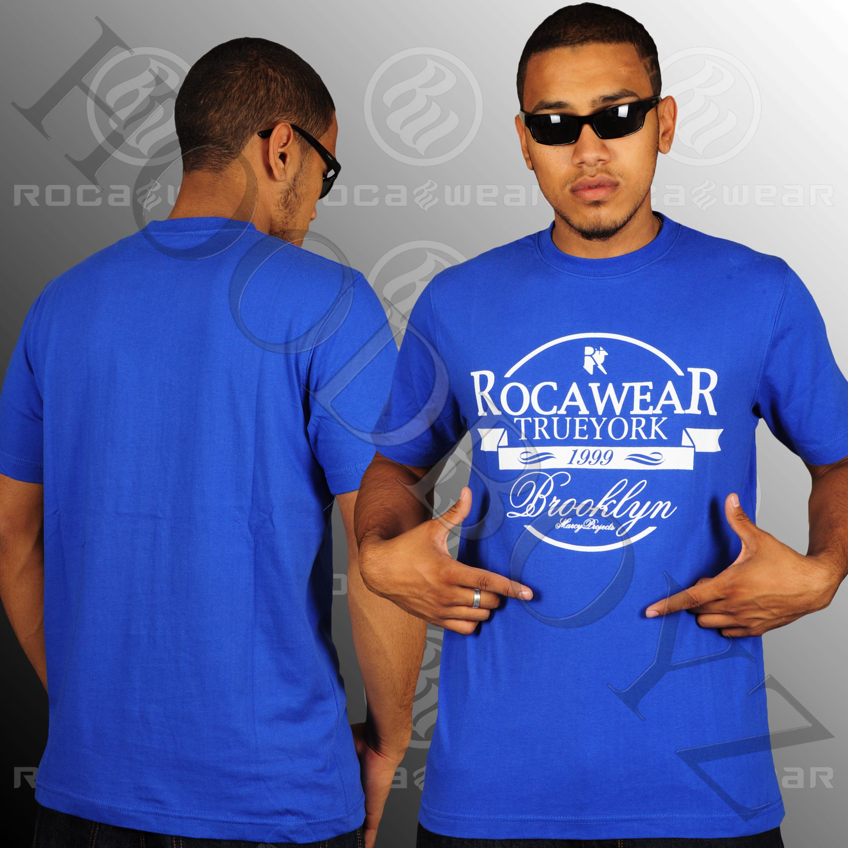 Foto Rocawear Stamp Camisetas Azul Real Blanco