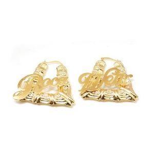 Foto Rocawear & Gold Plated Huge Square Creole Earrings