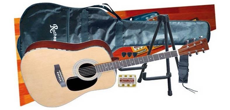 Foto Rochester Kit Guitarra Acustica Acoustic Guitar Pack