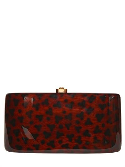 Foto rocio clutch cheetah candy de madera acacia