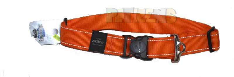 Foto Rogz Landing Strip Orange collar ajustable 50-80cm ancho 40mm