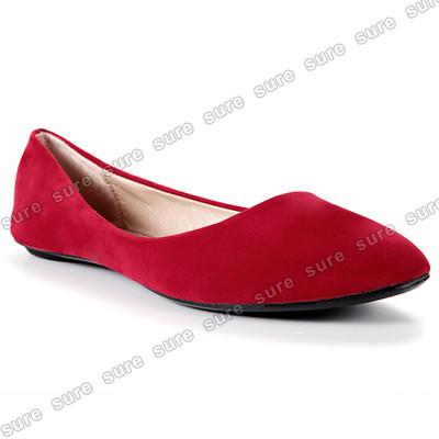 Foto Rojo Bailarina De Mujer Zapatos Informales Calzado Plano Flattie 1cm Talla 38